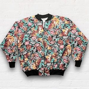 Vintage 80’s Floral Bomber Jacket